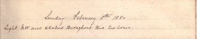08 February 1880 journal entry